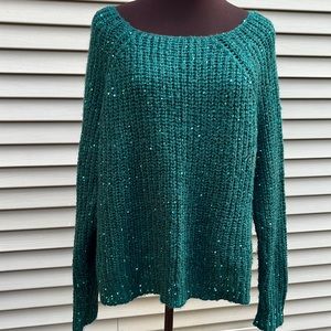 Jennifer Lopez size large green sparkly sweater